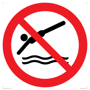 Prohibition: No diving